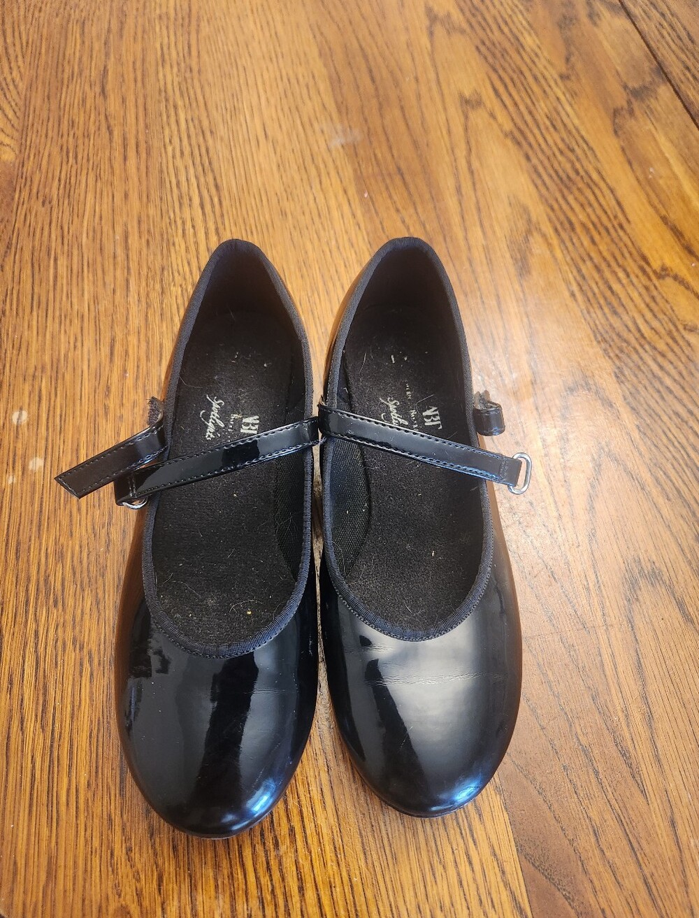 Girls' Patent Dance Tap Shoes in Black American Ballet Theatre Size 13